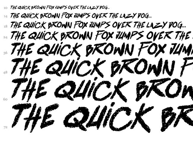 Battle Breath font waterfall